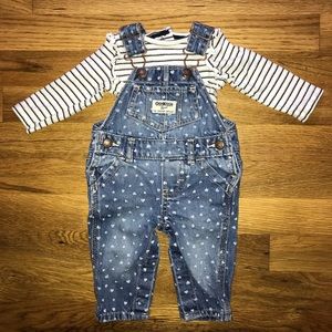 OshKosh B’gosh  3 month overalls and onesie